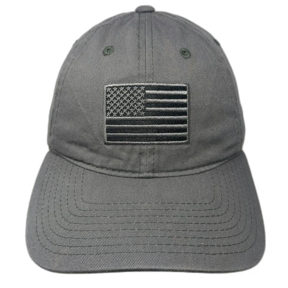 Rapid Dominance Baseball Cap Gray One Size American Flag Slideback Cotton Hat